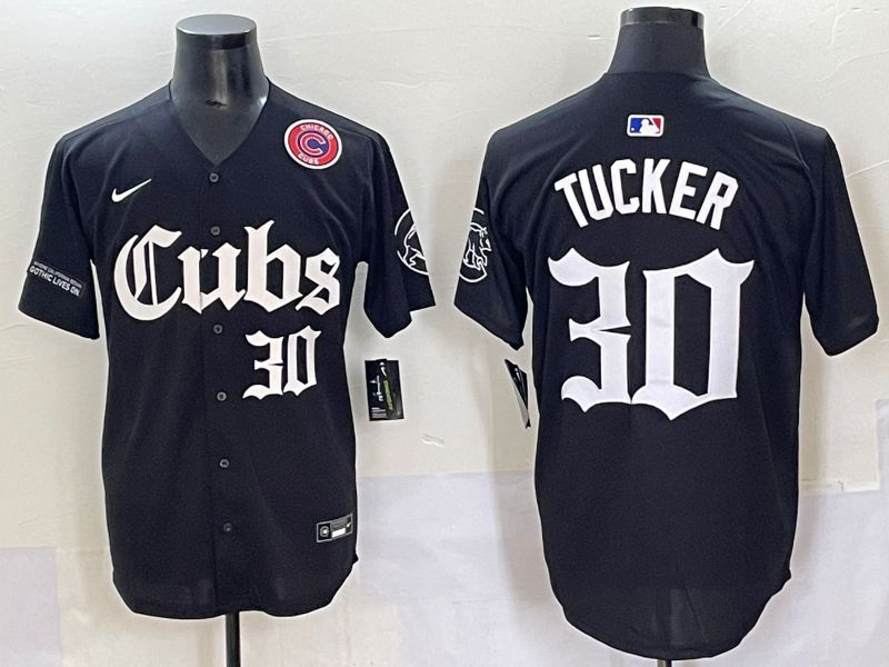 Men 2025 Chicago Cubs #30 Tucker Black Five generations Joint Name Nike MLB Jersey style 10->new york mets->MLB Jersey